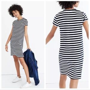 Madewell Striped Velour Dress Size Small